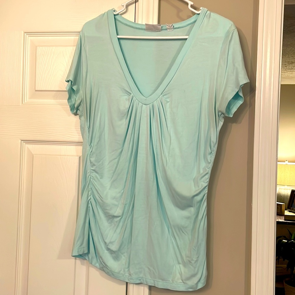 New York & Company Size XL Tee Shirt Super Soft Sky Blue
